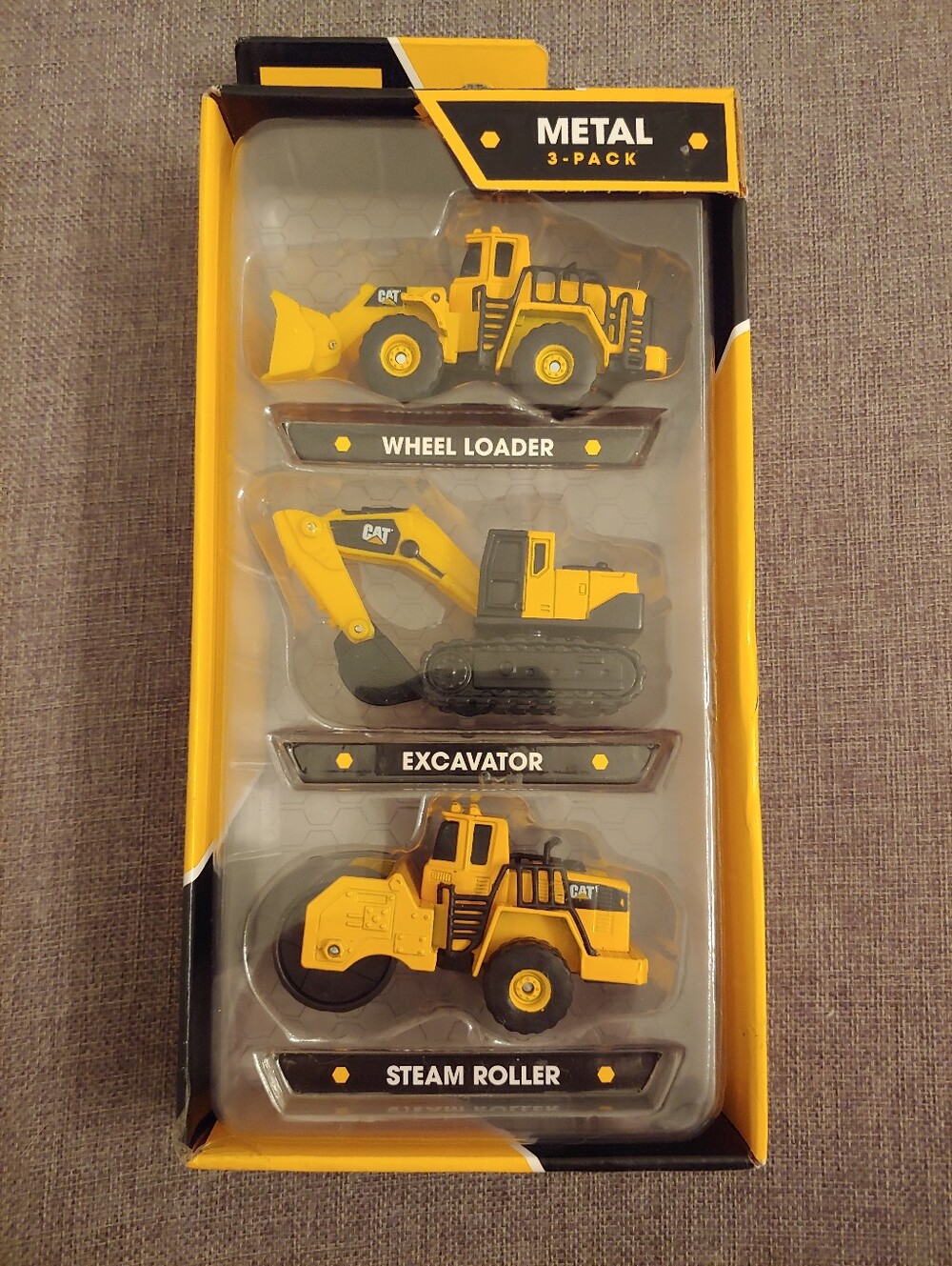 Yellow Construction Vehicles 3-Pack - Kids Toys